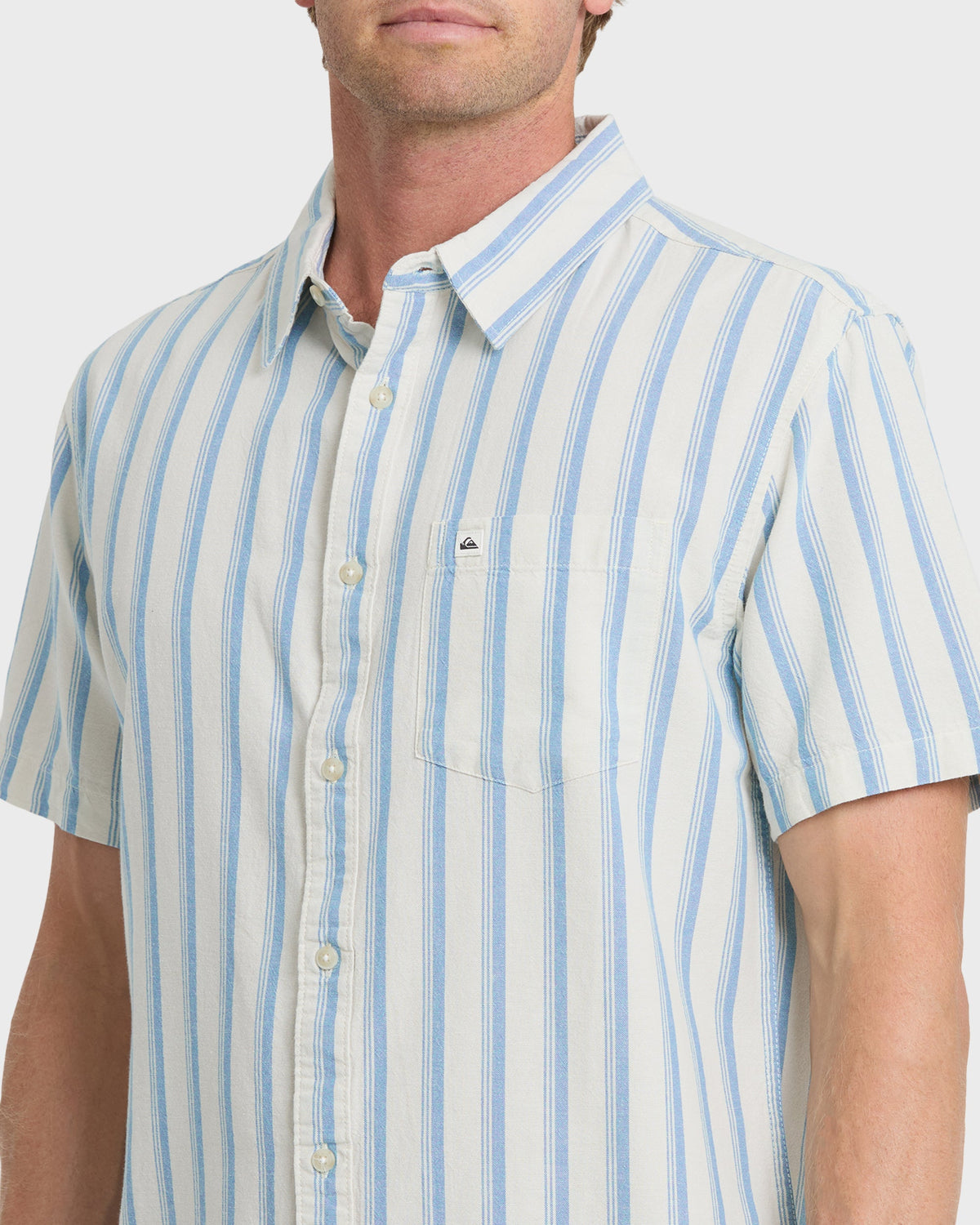 Oxford Stripe Classic Short Sleeve Shirt - Niagara | Quick Silver
