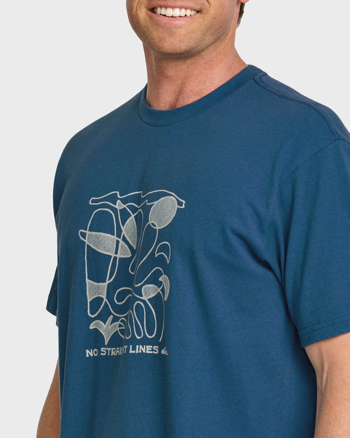 No Straight Lines Stw T-Shirt - Blue Steel | Quick Silver