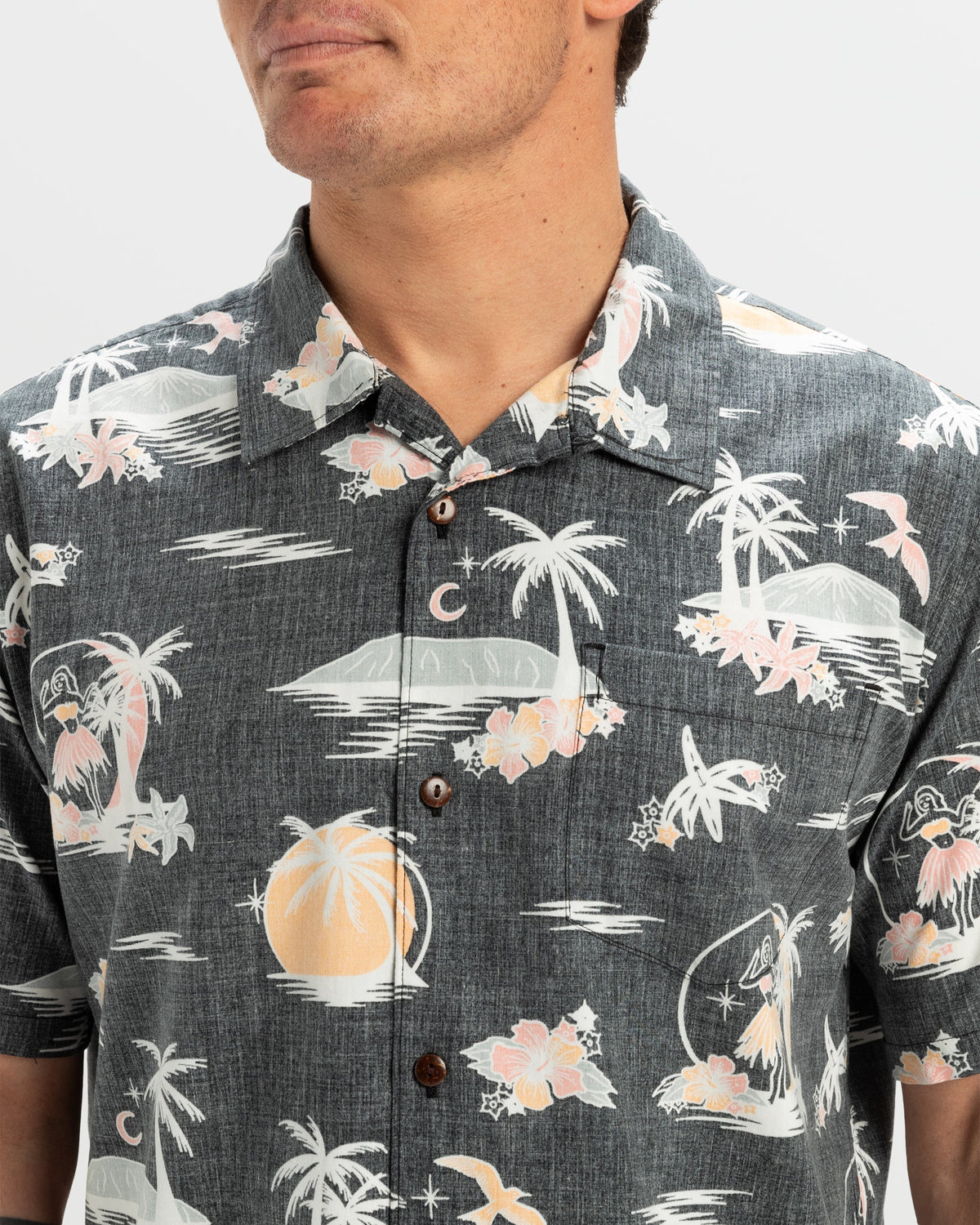 DNA Destination Island Short Sleeve Shirt - Black | Quick Silver