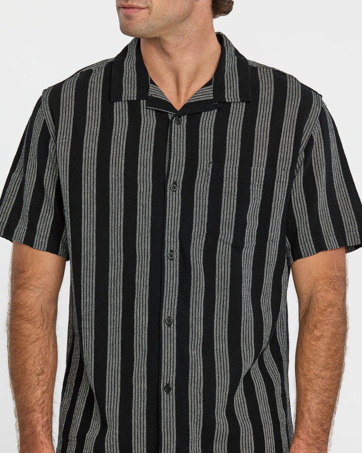 Nightfall Island Short Sleeve Shirt - Black | Quick Silver