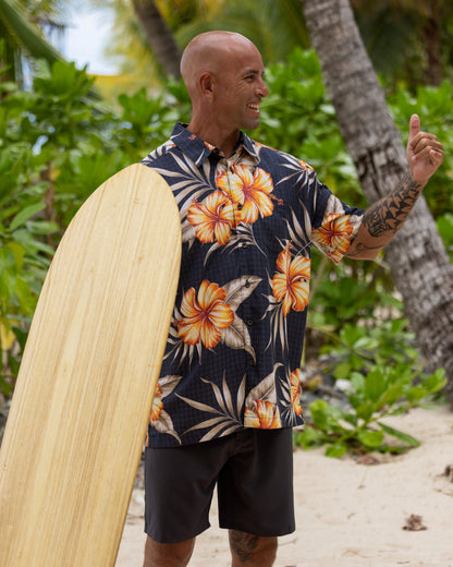 Waterman Tropical Dream Shirt - Black | Quick Silver