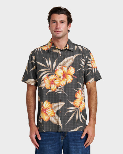 Waterman Tropical Dream Shirt - Black | Quick Silver