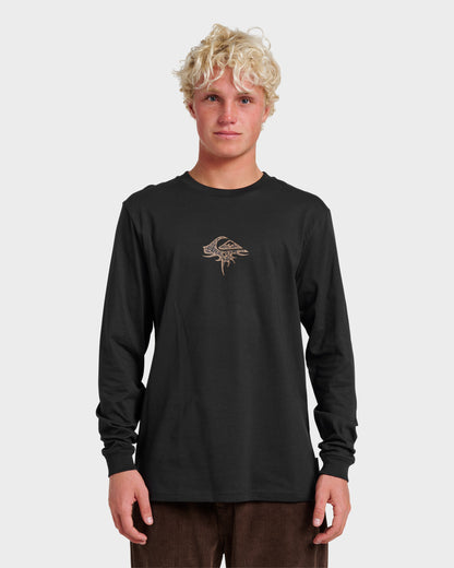 Three Piece Long Sleeve T-shirt - Black | Quick Silver