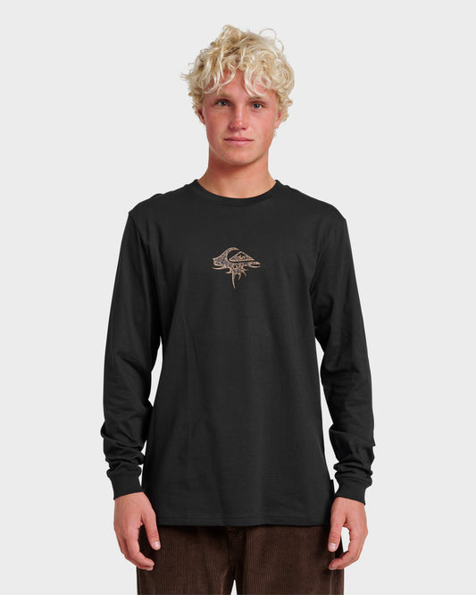 Three Piece Long Sleeve T-shirt - Black | Quick Silver