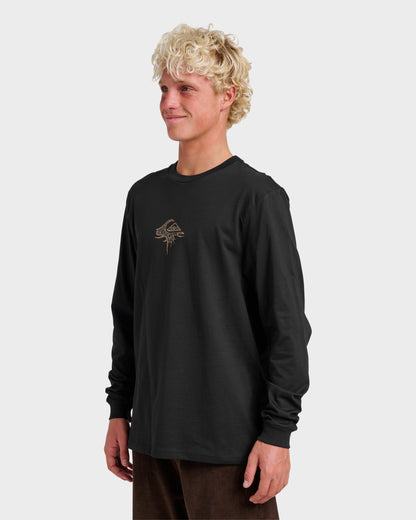 Three Piece Long Sleeve T-shirt - Black | Quick Silver