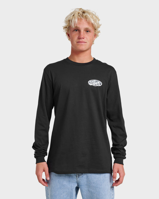 Impaired Camo Long Sleeve T-shirt - Black | Quick Silver