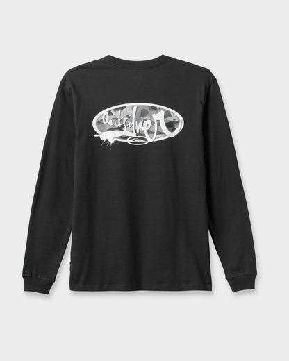 Impaired Camo Long Sleeve T-shirt - Black | Quick Silver