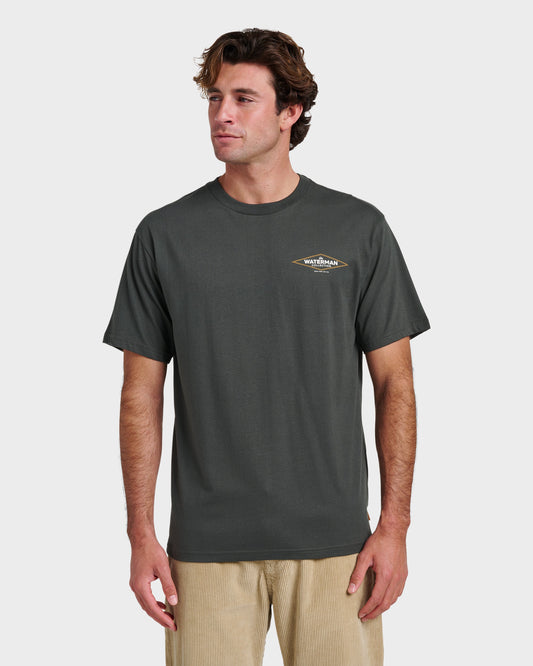 Waterman Diamond Classic T-shirt - Phantom | Quick Silver