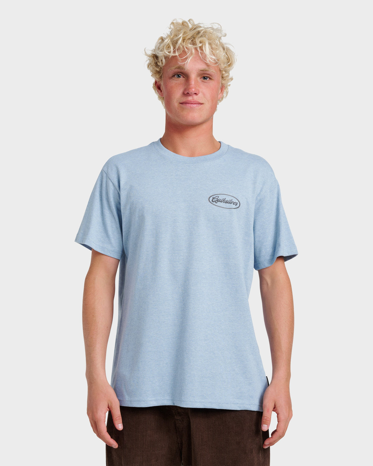 Mechanics Script Classic T-shirt - Ashley Blue Heather | Quick Silver