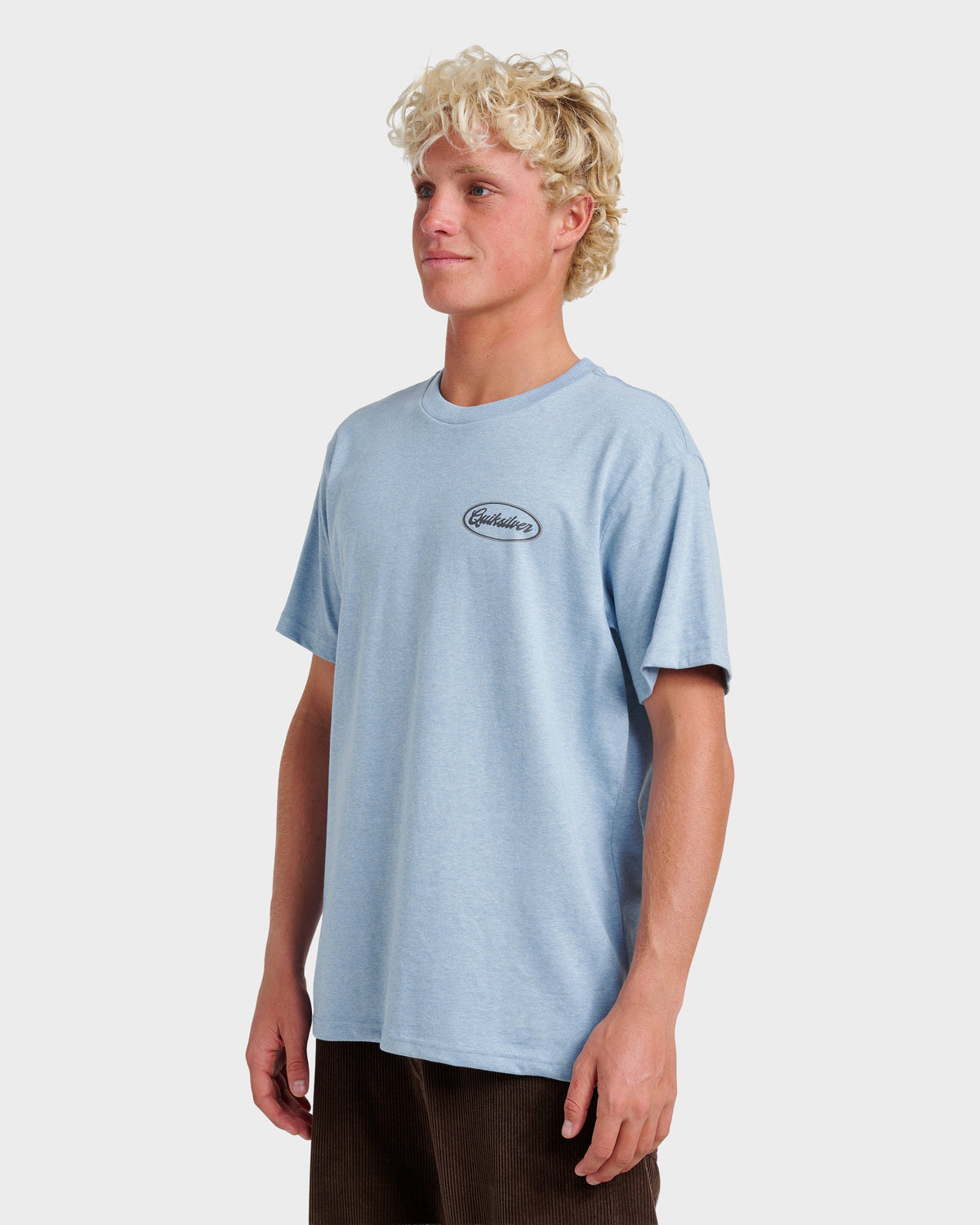 Mechanics Script Classic T-shirt - Ashley Blue Heather | Quick Silver
