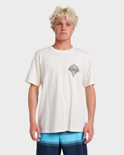 Liberty Spikespigment Dye T-Shirt - Snow White | Quick Silver