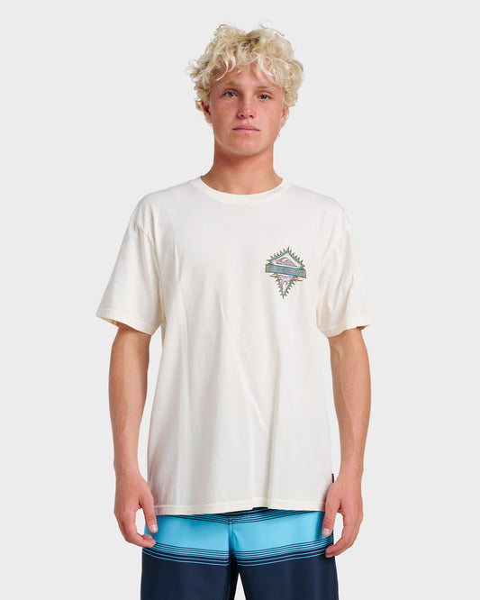 Liberty Spikespigment Dye T-Shirt - Snow White | Quick Silver