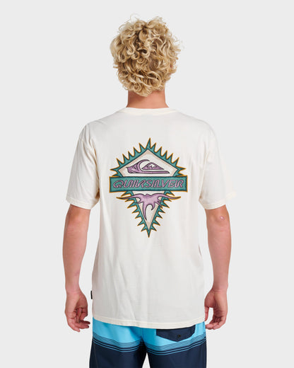 Liberty Spikespigment Dye T-Shirt - Snow White | Quick Silver