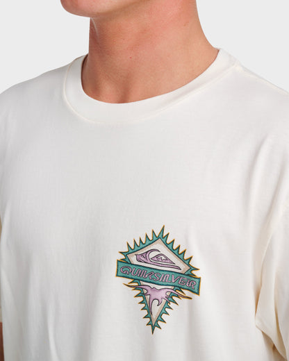Liberty Spikespigment Dye T-Shirt - Snow White | Quick Silver