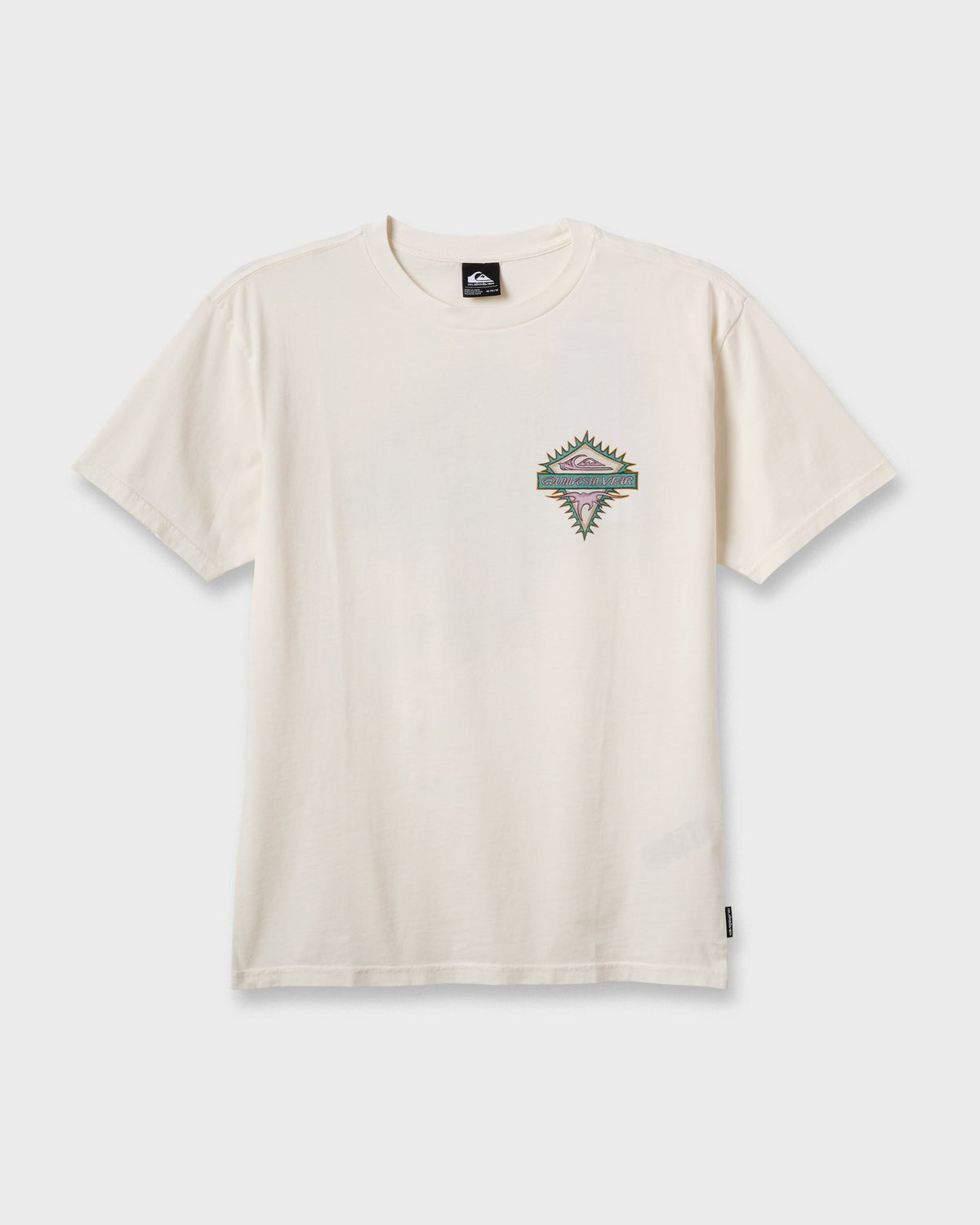 Liberty Spikespigment Dye T-Shirt - Snow White | Quick Silver