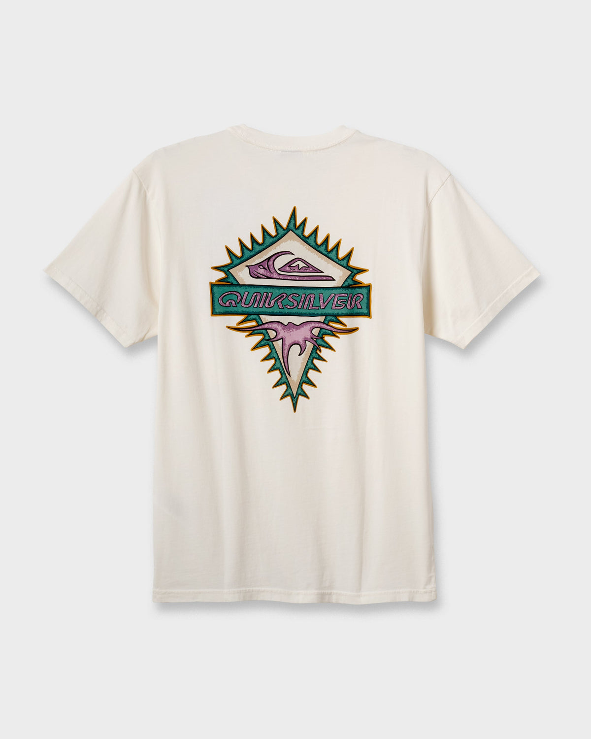 Liberty Spikespigment Dye T-Shirt - Snow White | Quick Silver