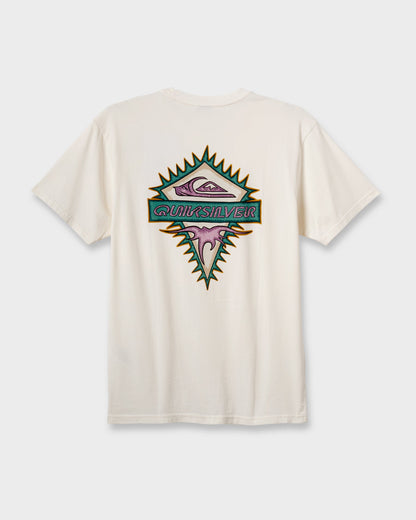 Liberty Spikespigment Dye T-Shirt - Snow White | Quick Silver