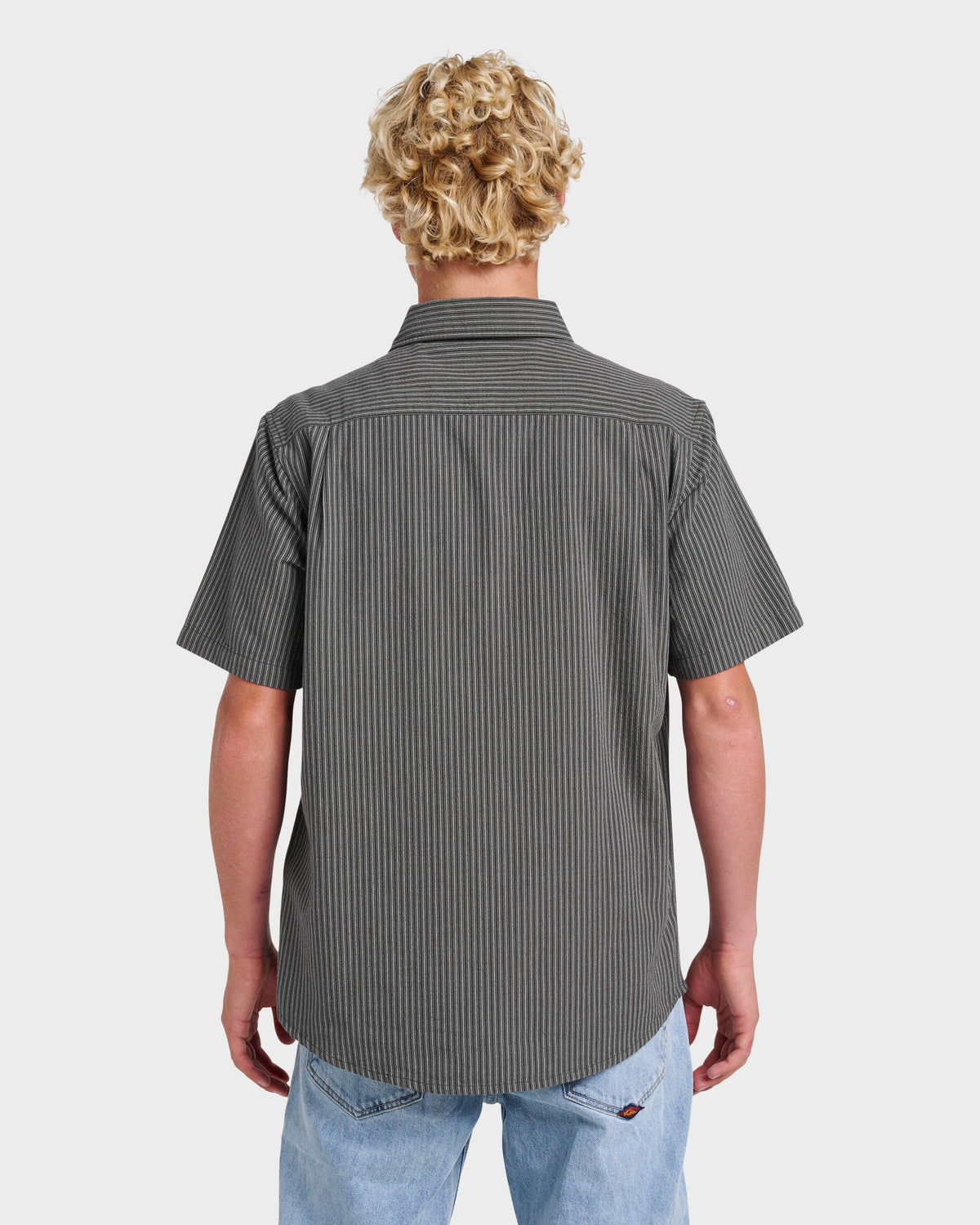 Oxford Stripe Classic Short Sleeve Shirt - Phantom | Quick Silver