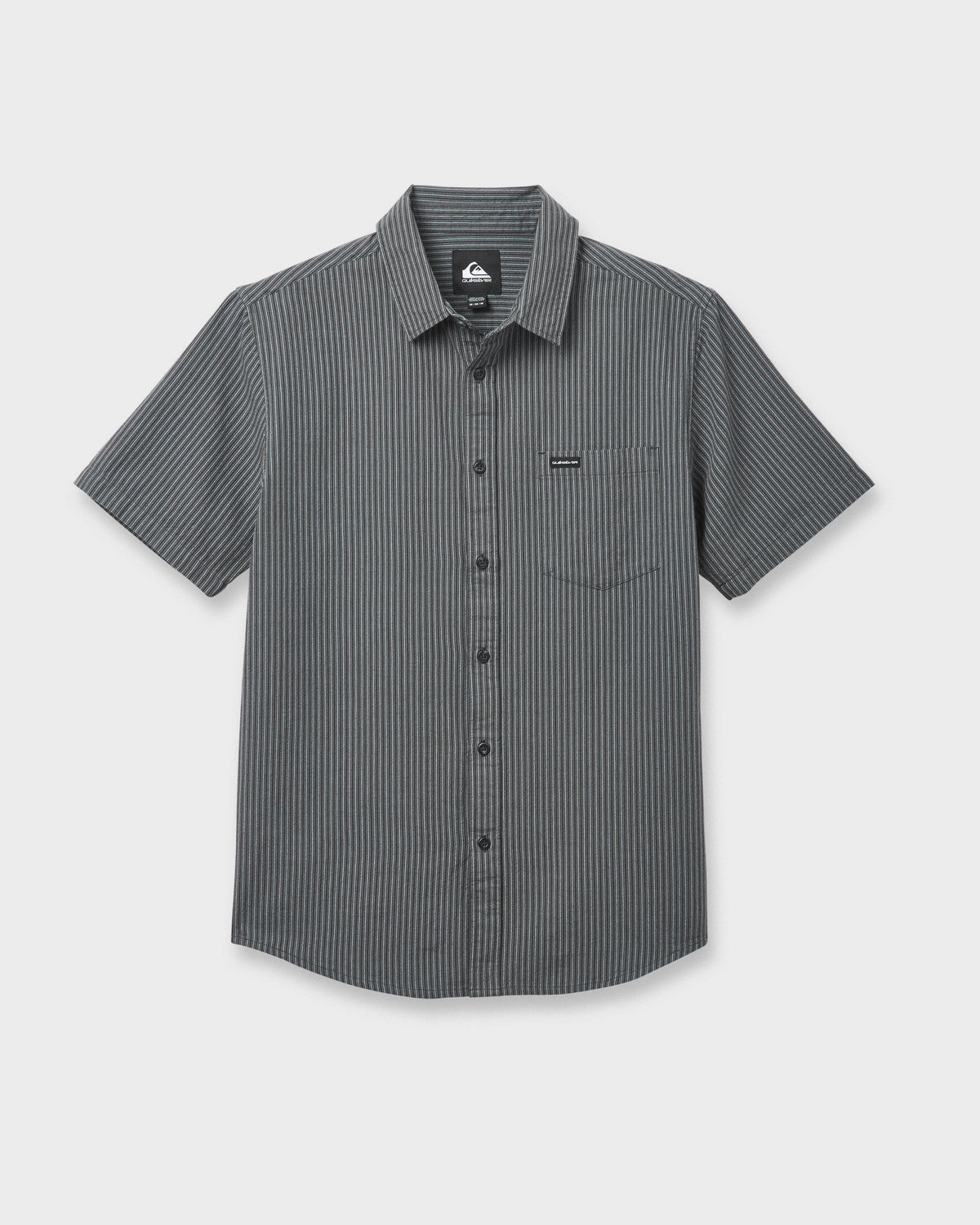 Oxford Stripe Classic Short Sleeve Shirt - Phantom | Quick Silver