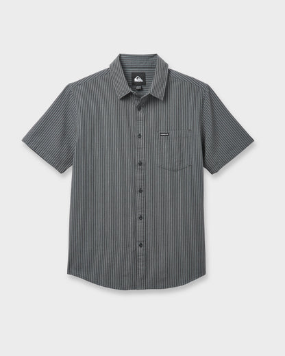 Oxford Stripe Classic Short Sleeve Shirt - Phantom | Quick Silver