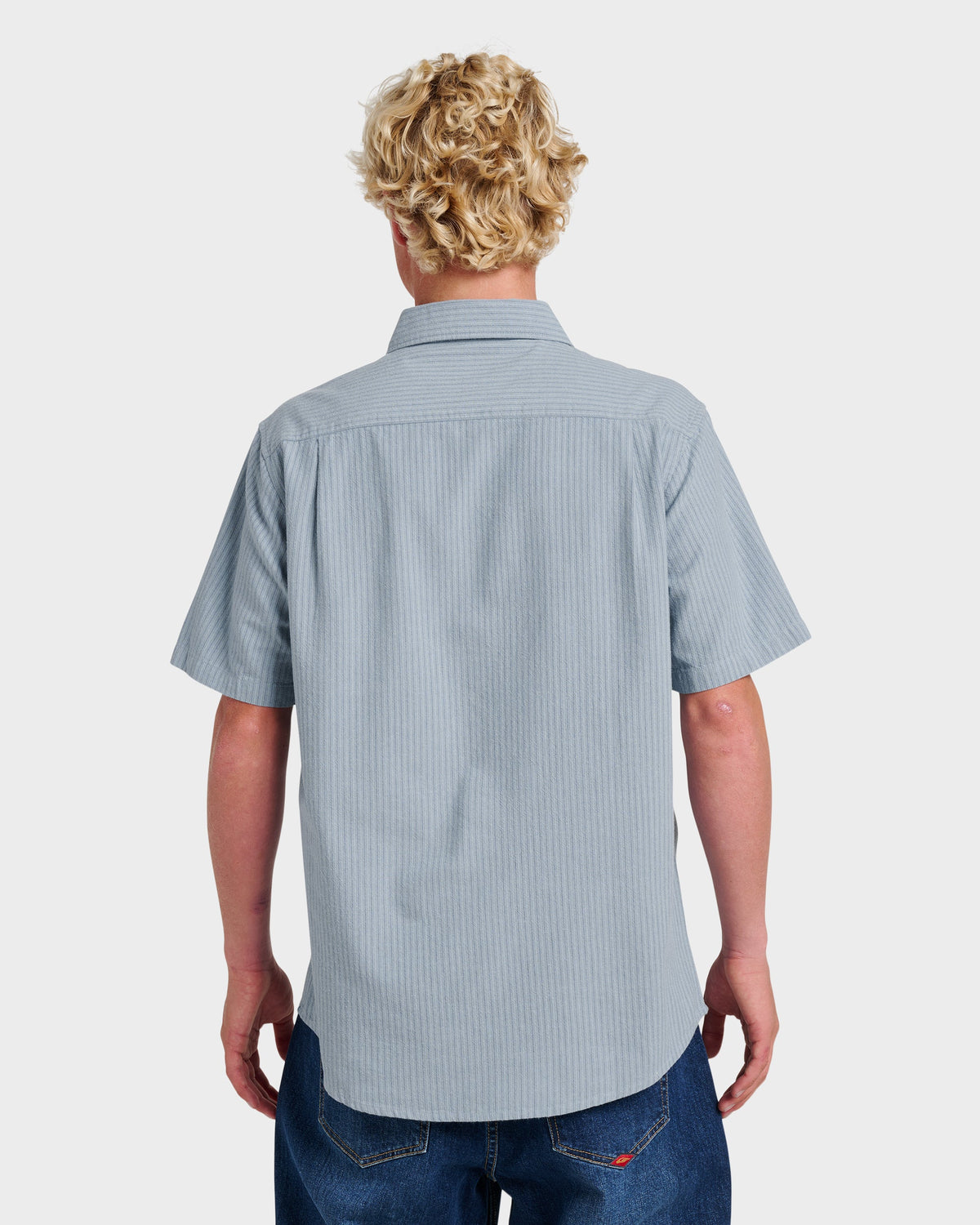 Oxford Stripe Classic Short Sleeve Shirt - Ashley Blue | Quick Silver