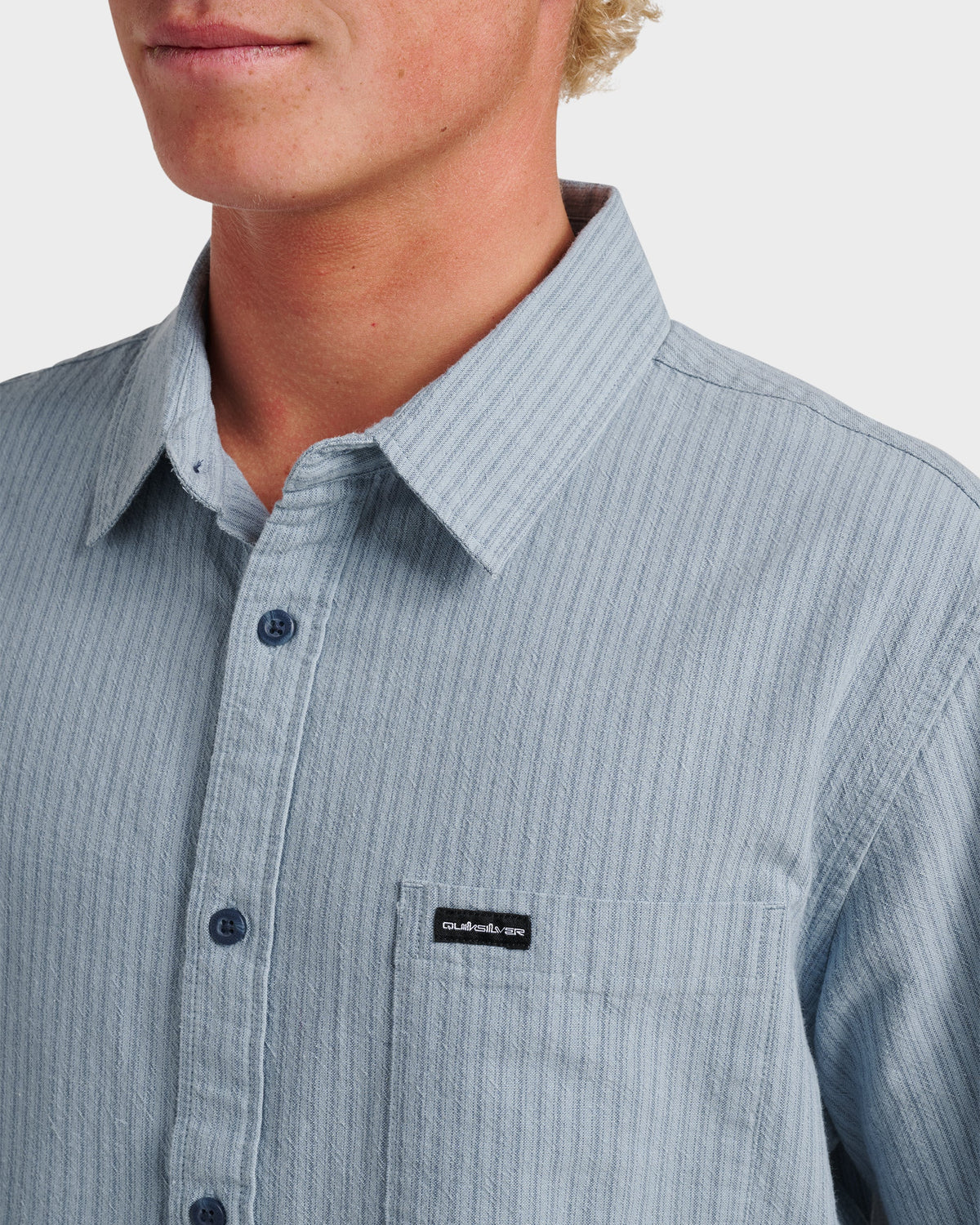 Oxford Stripe Classic Short Sleeve Shirt - Ashley Blue | Quick Silver