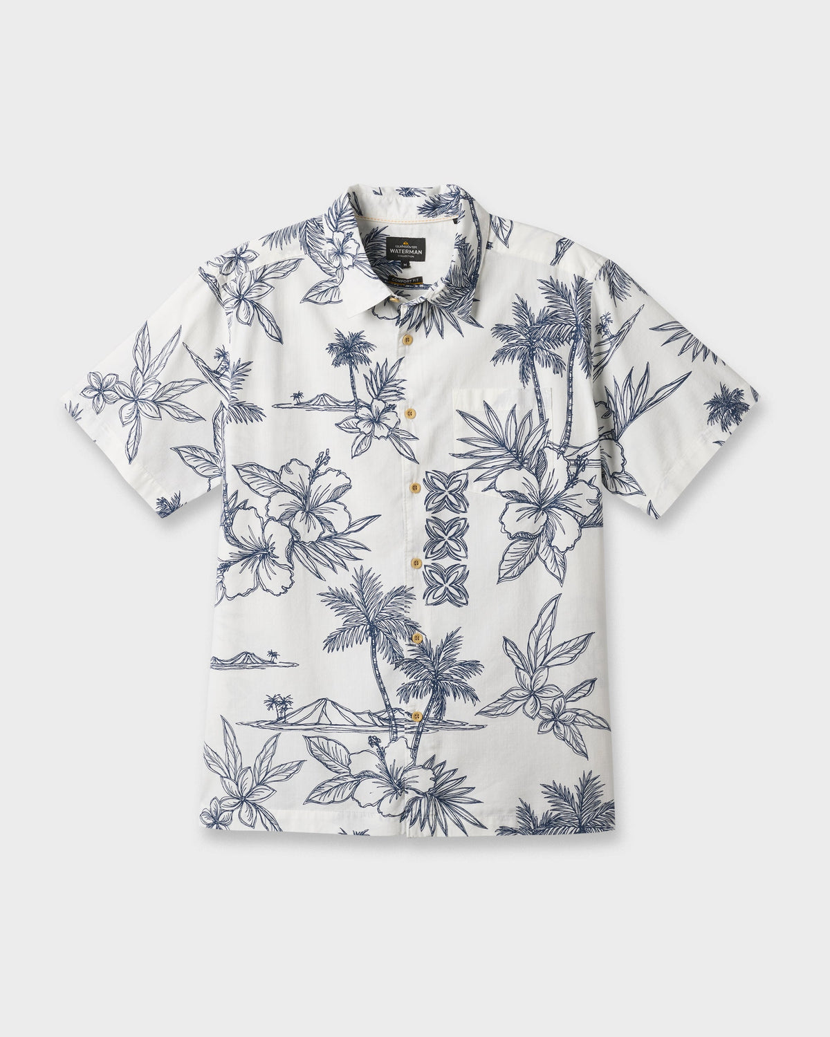 Waterman Scenic Drive Shirt - White | Quick Silver