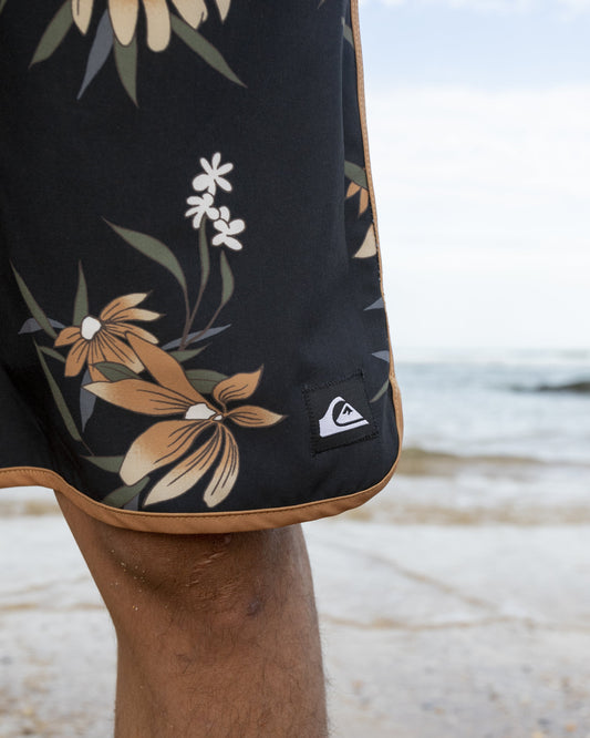 Everyday Coastal Flora 17" Swim Trunks - Black | Quick Silver