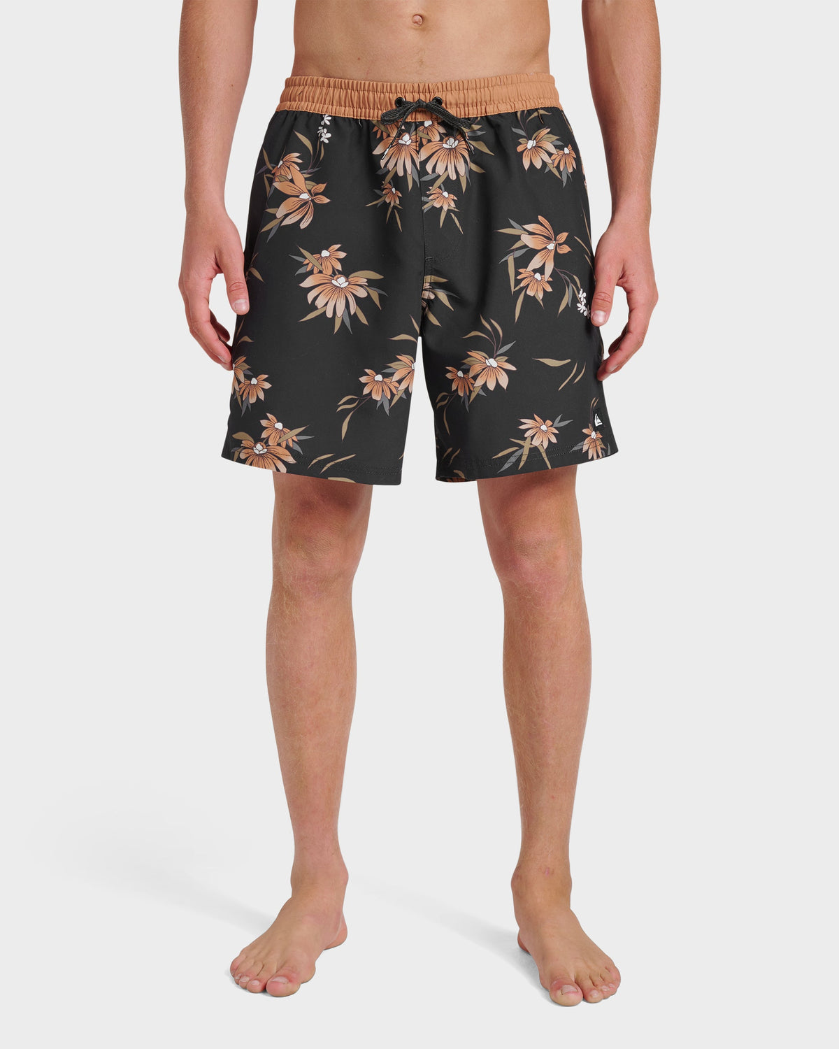 Everyday Coastal Flora 17" Swim Trunks - Black | Quick Silver