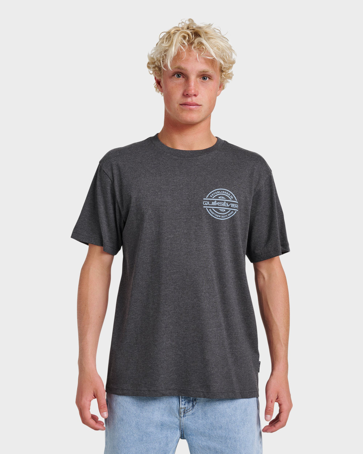 Mirrored Classic T-shirt - Charcoal Heather | Quick Silver