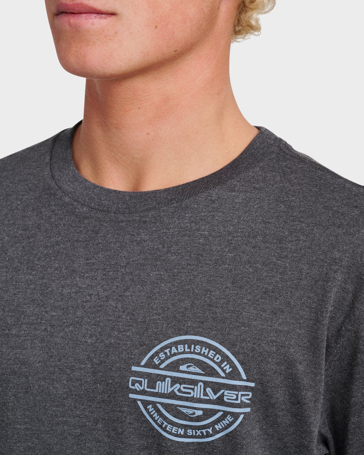 Mirrored Classic T-shirt - Charcoal Heather | Quick Silver