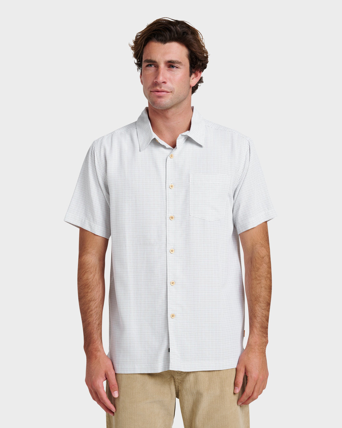 Waterman Checkmate Shirt - White | Quick Silver