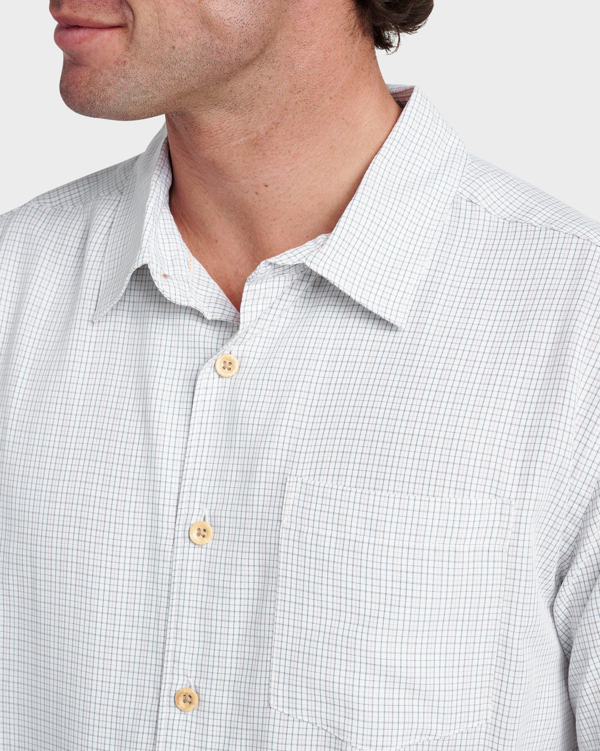 Waterman Checkmate Shirt - White | Quick Silver