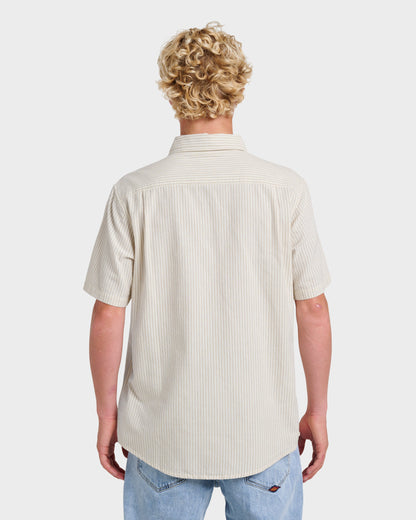Oxford Stripe Classic Short Sleeve Shirt - Moonstruck | Quick Silver
