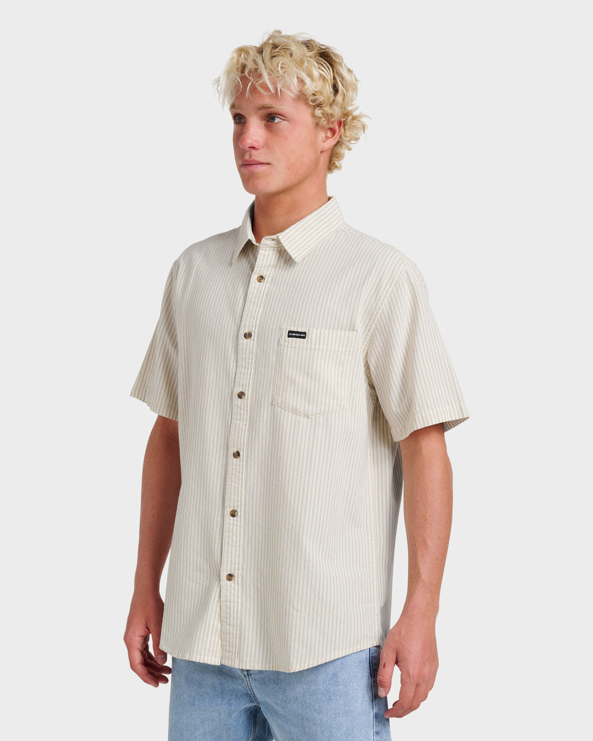 Oxford Stripe Classic Short Sleeve Shirt - Moonstruck | Quick Silver