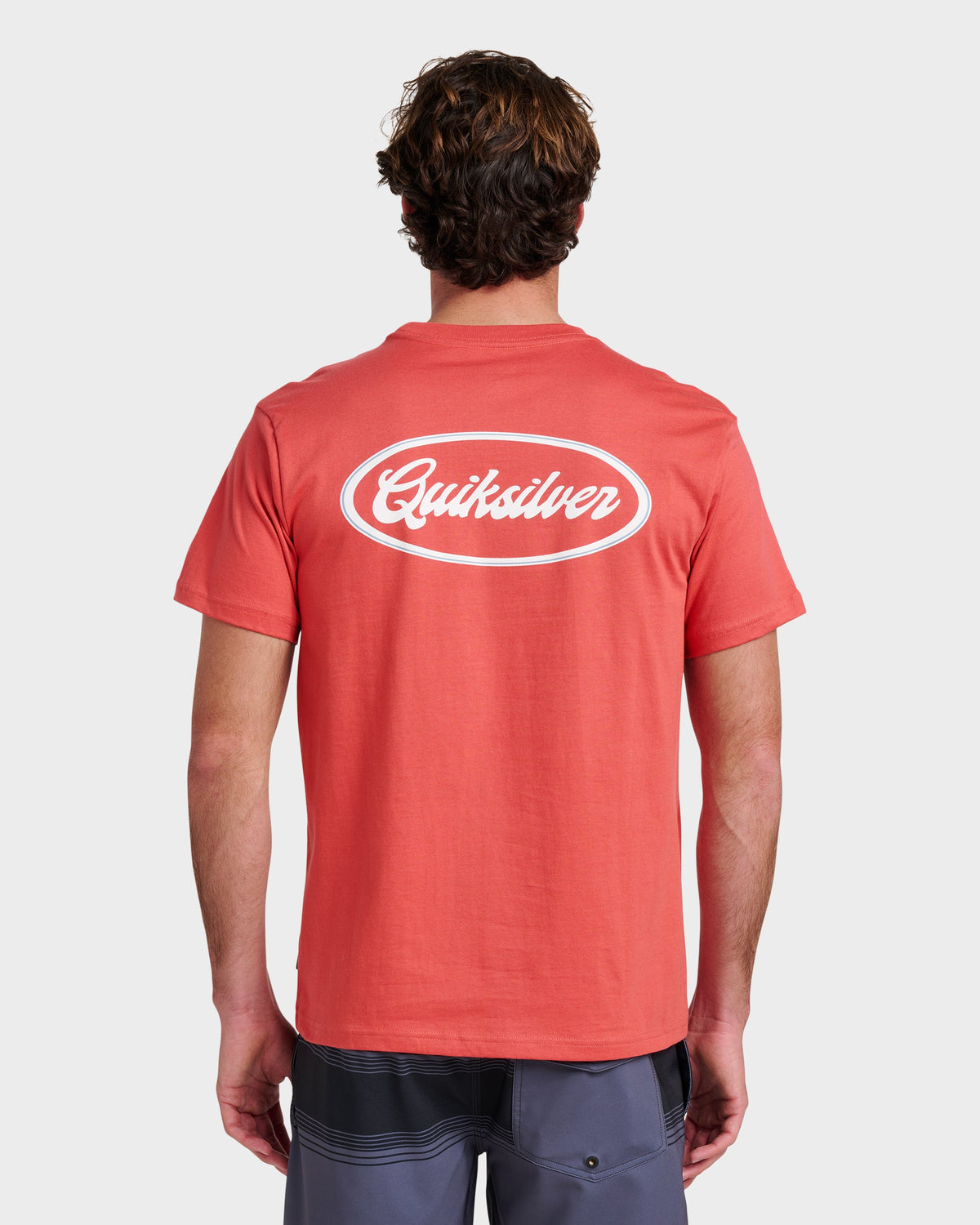 Mechanics Script Classic T-shirt - Mineral Red | Quick Silver