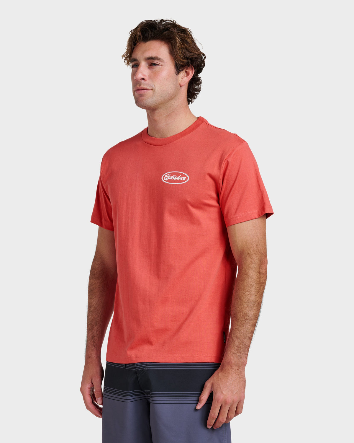 Mechanics Script Classic T-shirt - Mineral Red | Quick Silver