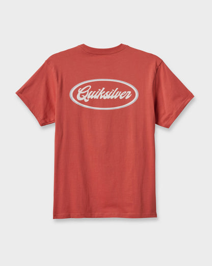 Mechanics Script Classic T-shirt - Mineral Red | Quick Silver
