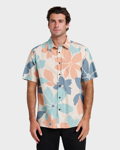 Waterman Flower Power Shirt - Moonbeam | Quick Silver
