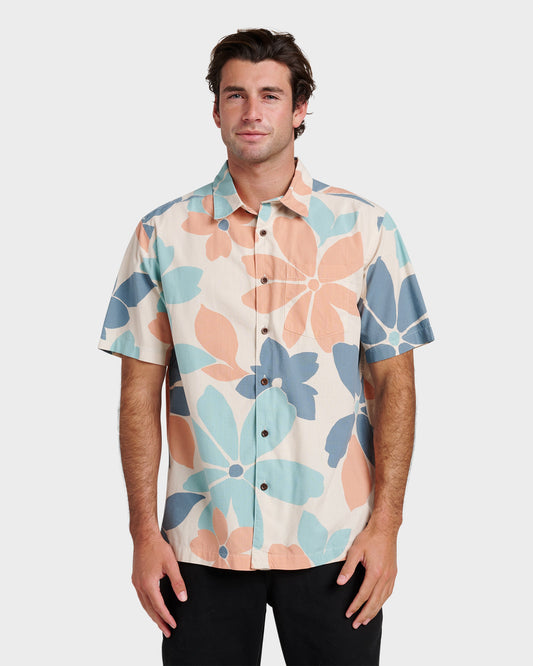 Waterman Flower Power Shirt - Moonbeam | Quick Silver