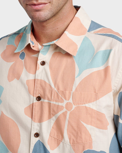 Waterman Flower Power Shirt - Moonbeam | Quick Silver