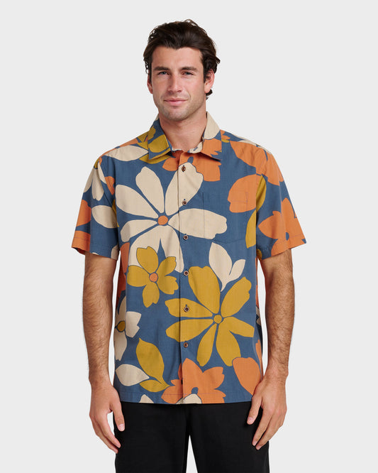 Waterman Flower Power Shirt - Sargasso Sea | Quick Silver