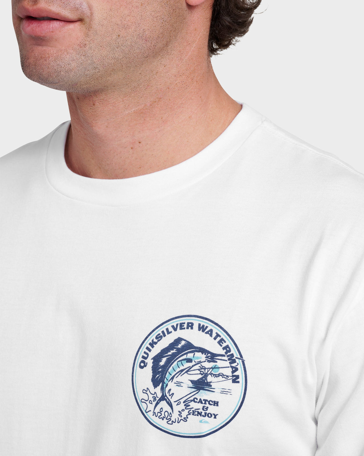 Waterman Catch & Release Classic T-shirt - White | Quick Silver