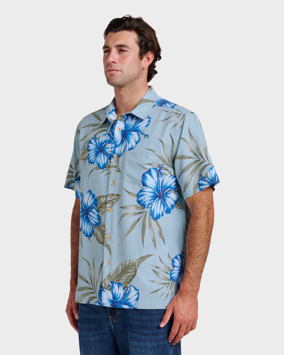 Waterman Tropical Dream Shirt - Sterling Blue | Quick Silver