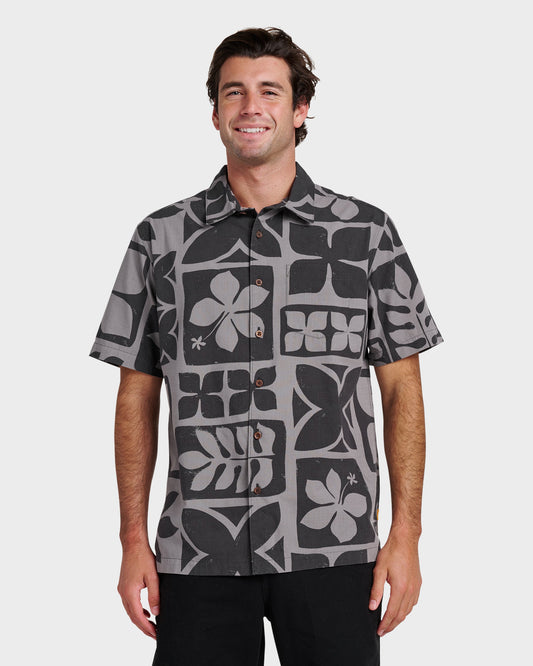 Waterman Tiki Island Shirt - Phantom | Quick Silver