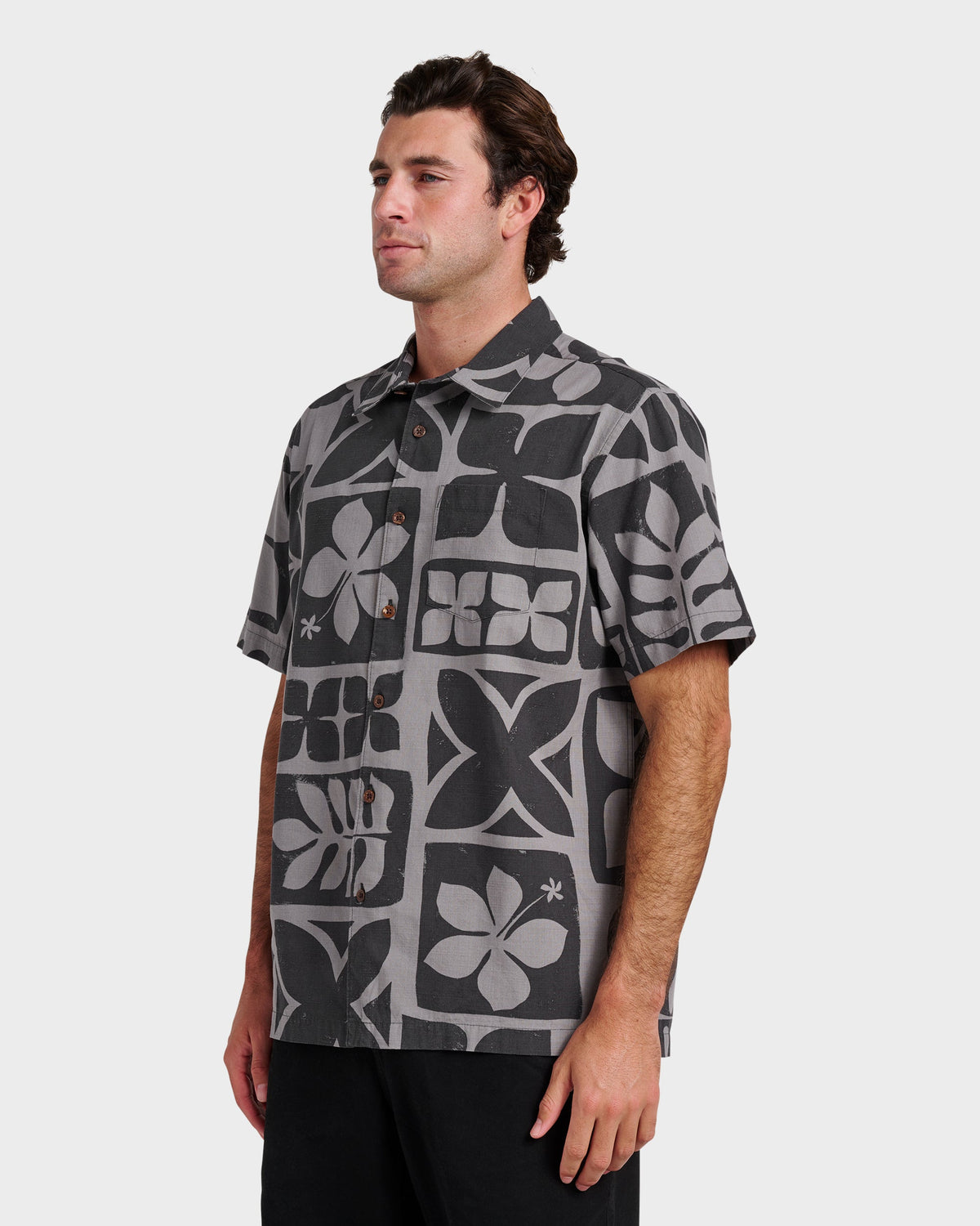 Waterman Tiki Island Shirt - Phantom | Quick Silver