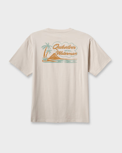 Waterman Tropic Island Classic T-shirt - Moonbeam | Quick Silver