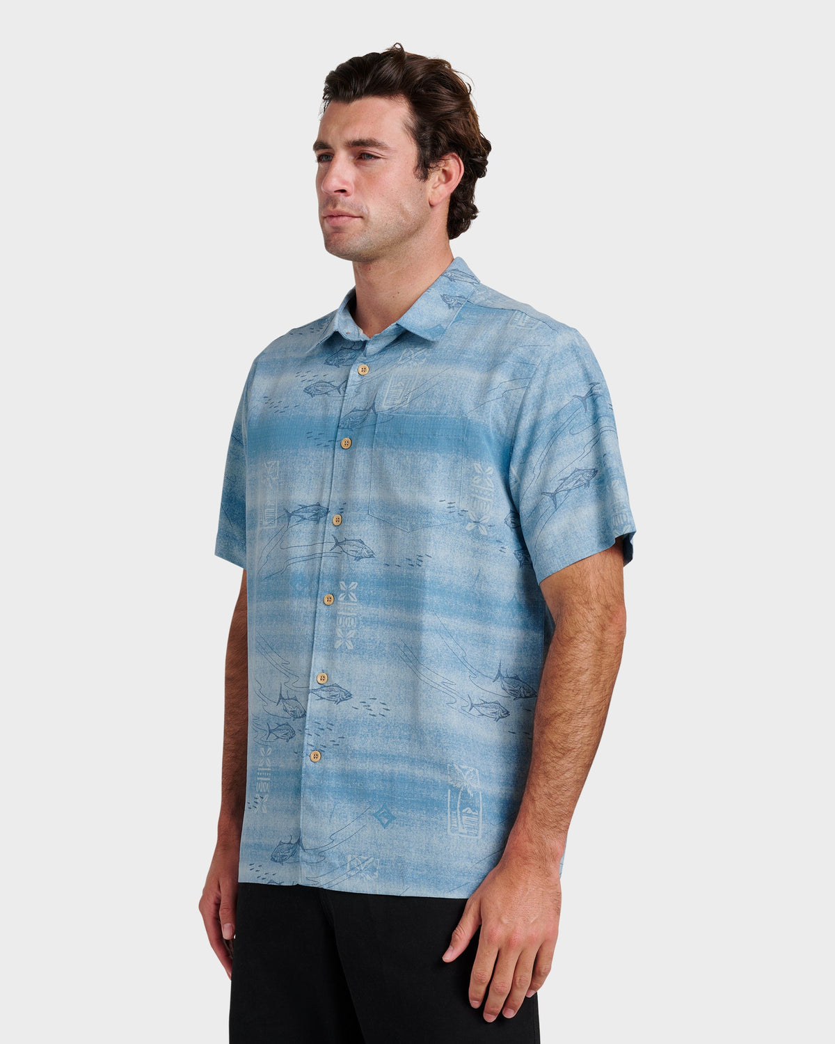 Waterman Go Fish Shirt - Sterling Blue | Quick Silver