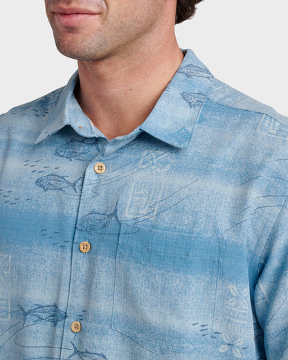 Waterman Go Fish Shirt - Sterling Blue | Quick Silver