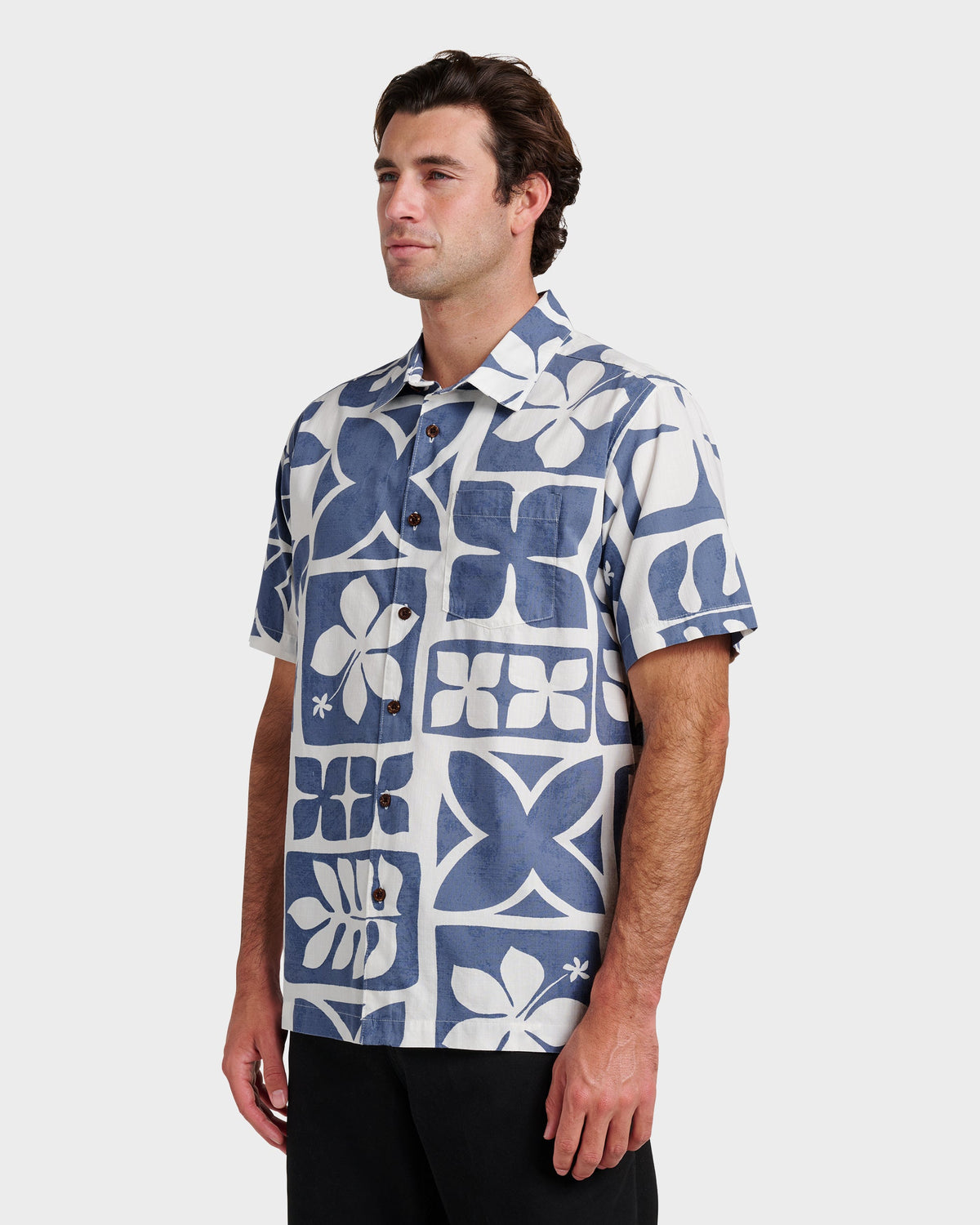 Waterman Tiki Island Shirt - Flint Stone | Quick Silver
